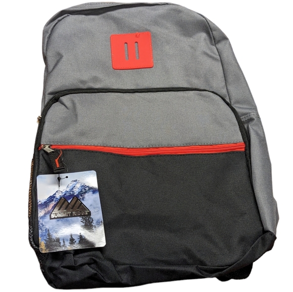 Summit Ridge NWT Red Black & Gray Unisex Backpack - Picture 1 of 13